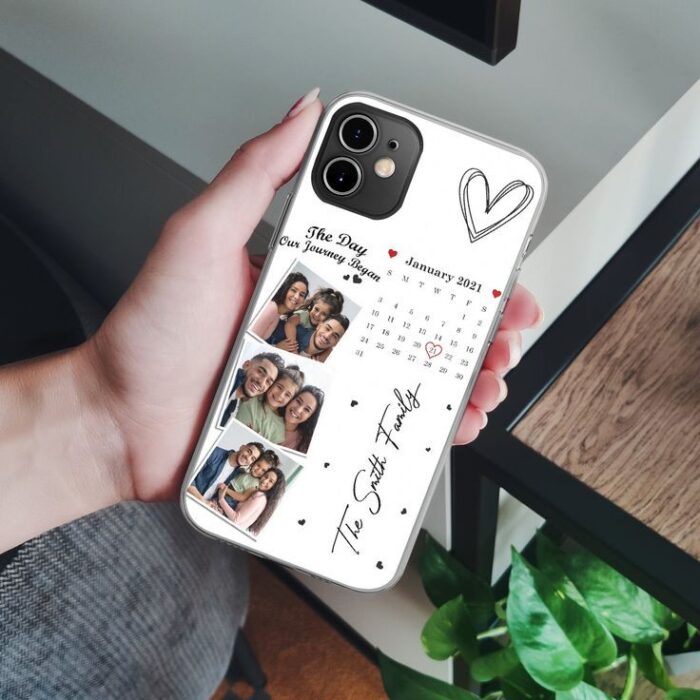Custom Picture Clear calender phone case