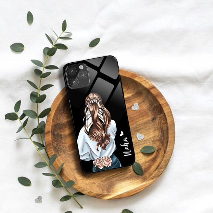Scarf Girl Name Glossy Protective case