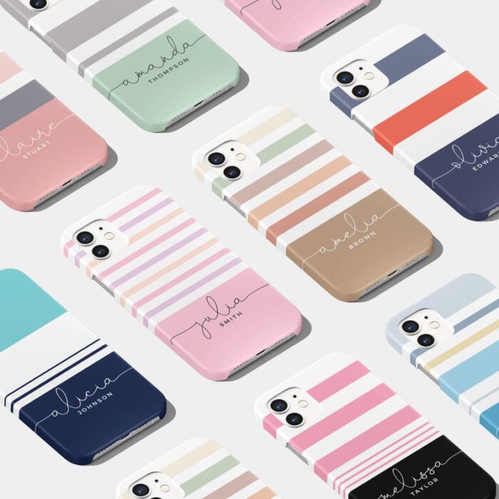 Striped Pastel Stripes Colourful Lines Custom Phone Case